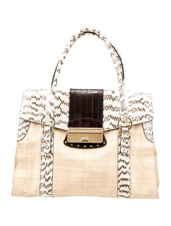 Dolce & Gabbana Raffia Top Handle Bag