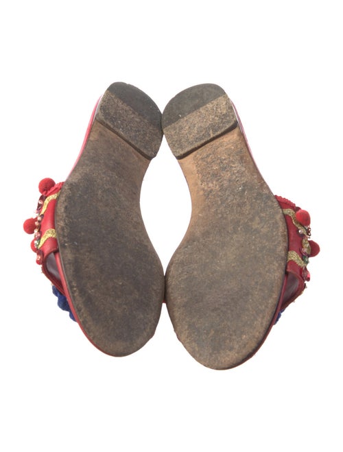 Dolce & Gabbana Leather Printed Slides