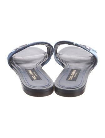 Dolce & Gabbana Interlocking CC Logo Mesh Slides