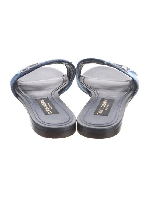 Dolce & Gabbana Interlocking CC Logo Mesh Slides