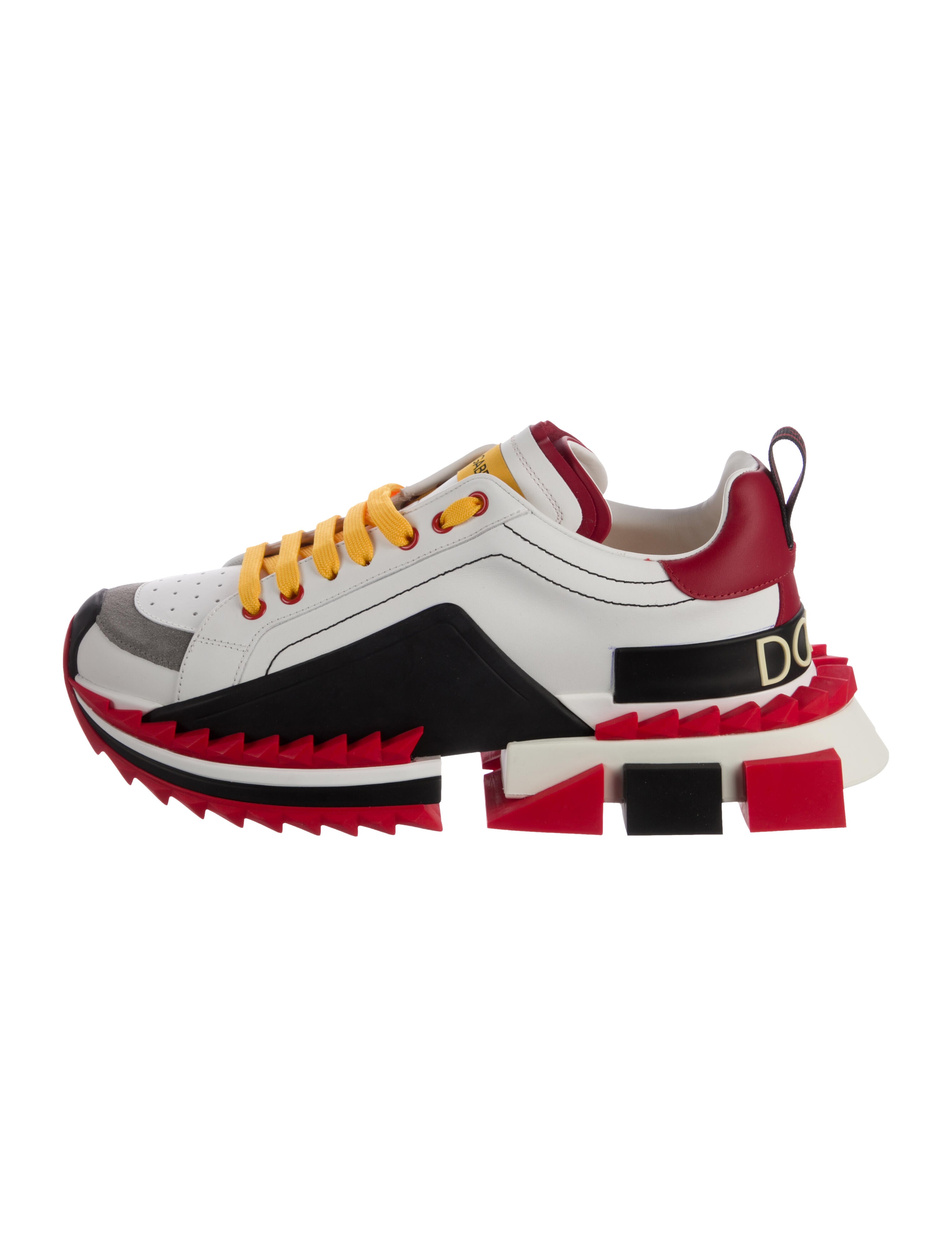 Dolce & Gabbana Leather Printed Sneakers
