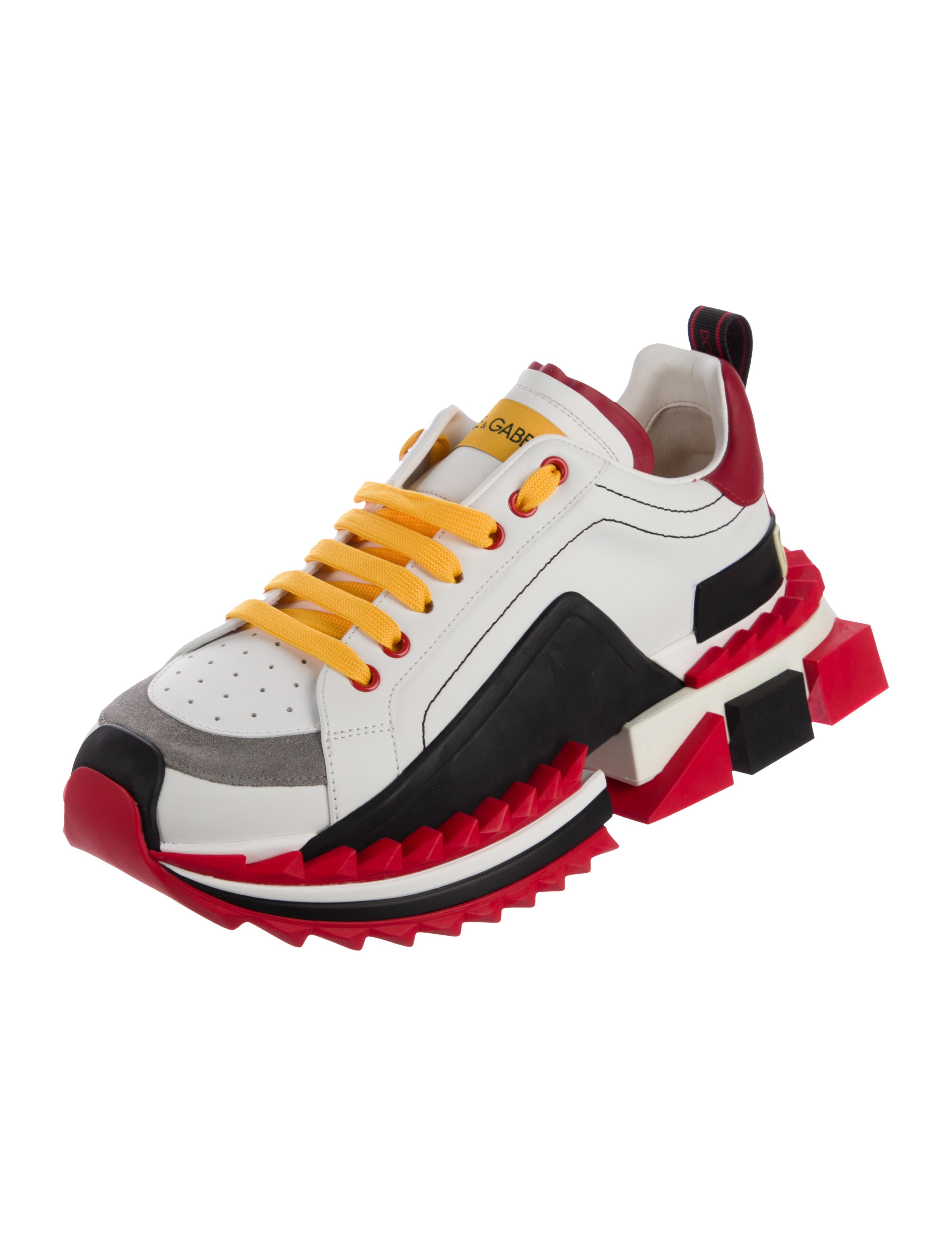 Dolce & Gabbana Leather Printed Sneakers