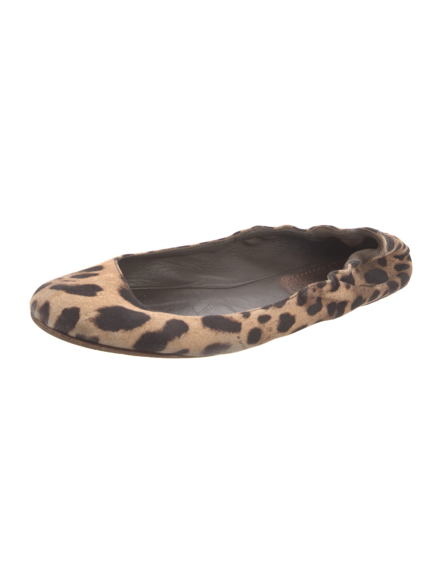 Dolce & Gabbana Canvas Animal Print Flats