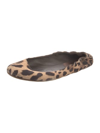Dolce & Gabbana Canvas Animal Print Flats