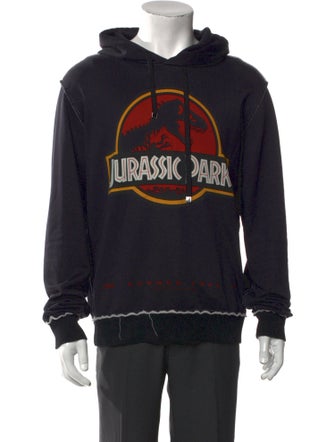 Dolce & Gabbana Graphic Print V-Neck Hoodie