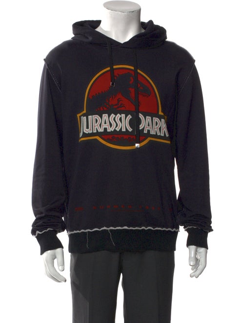 Dolce & Gabbana Graphic Print V-Neck Hoodie