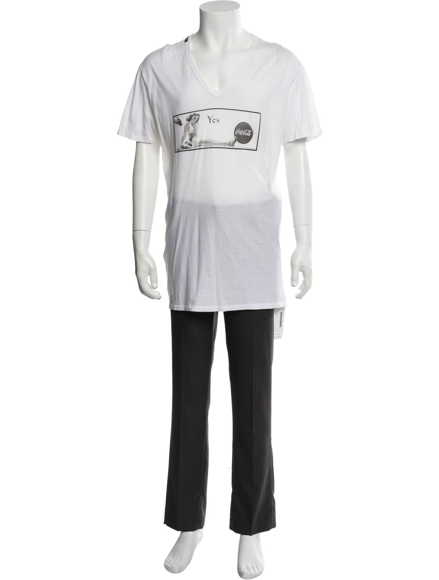 Dolce & Gabbana Graphic Print V-Neck T-Shirt