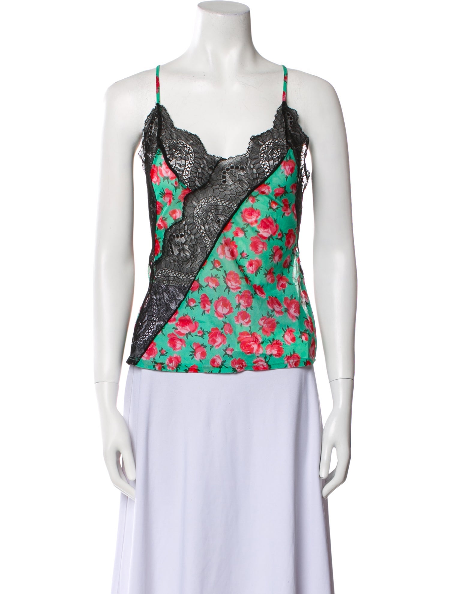 Dolce & Gabbana Floral Print V-Neck Top