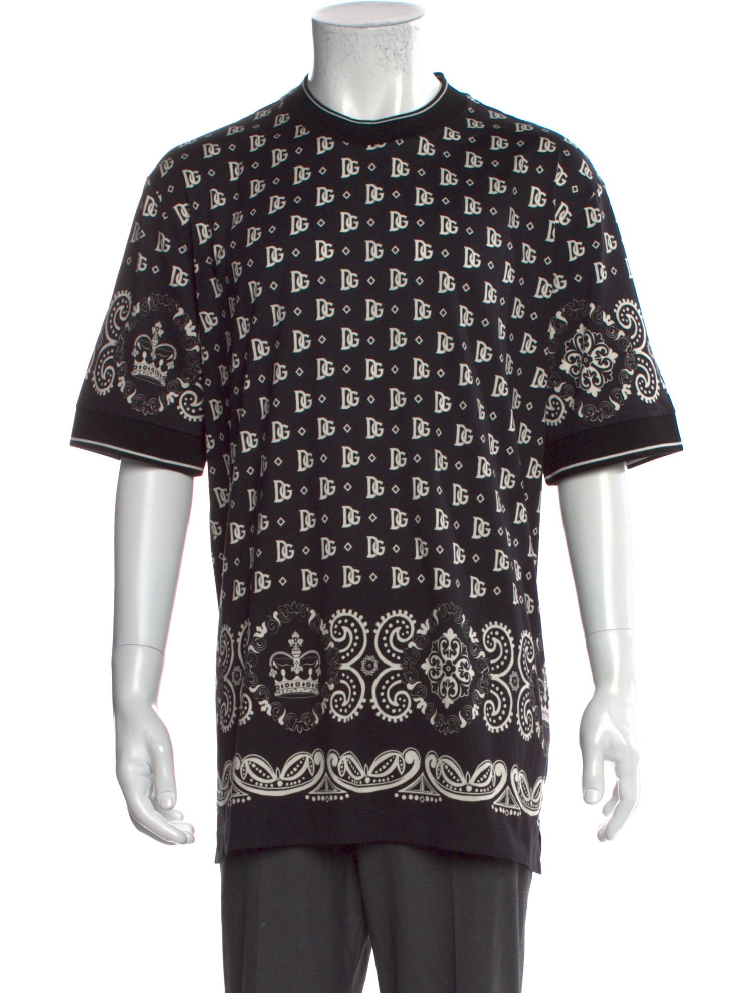 Dolce & Gabbana Printed Crew Neck T-Shirt w/ Tags