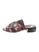 Dolce & Gabbana Satin Floral Print Slides