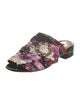 Dolce & Gabbana Satin Floral Print Slides