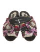 Dolce & Gabbana Satin Floral Print Slides