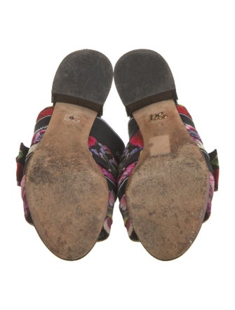 Dolce & Gabbana Satin Floral Print Slides
