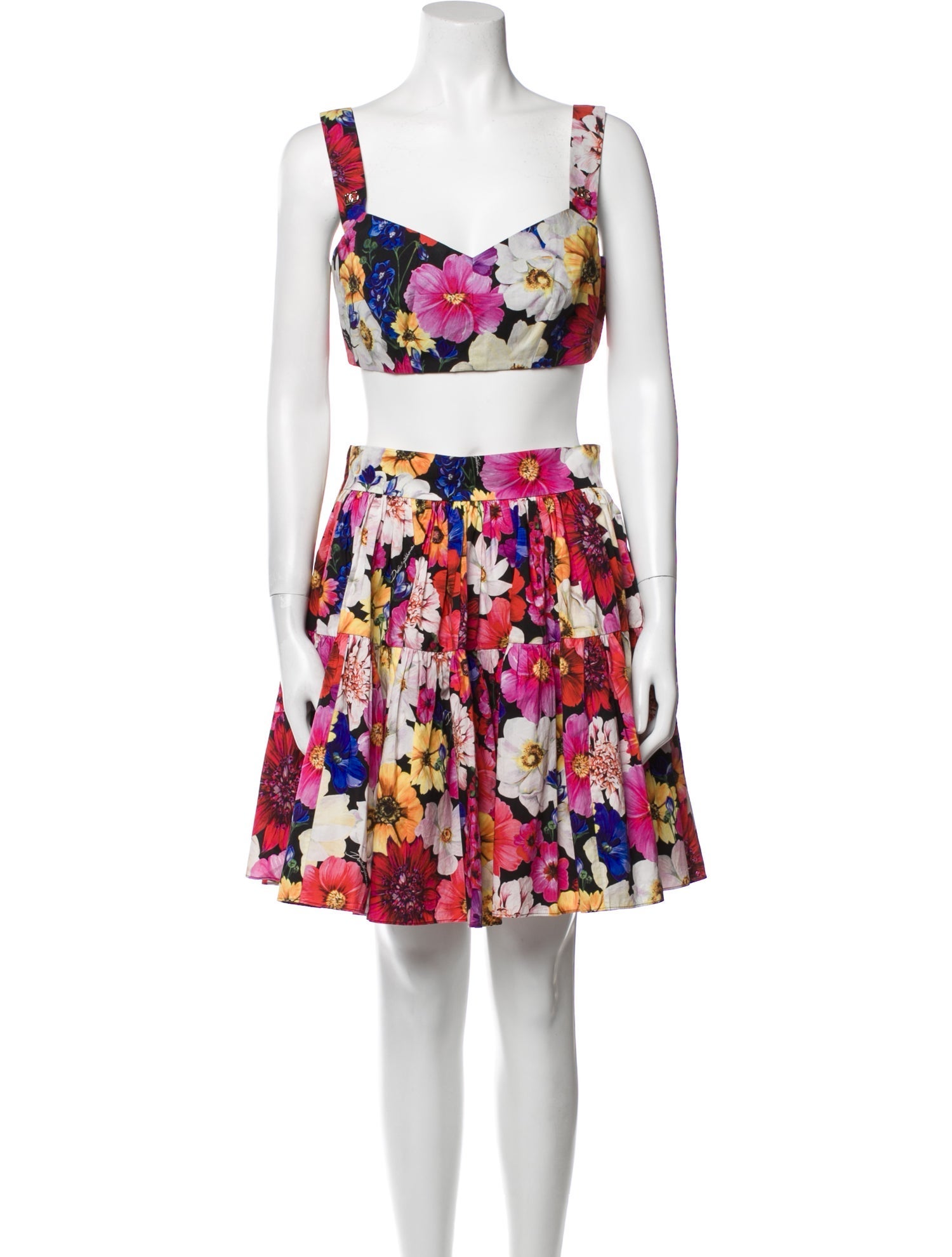 Dolce & Gabbana Floral Print Skirt Set