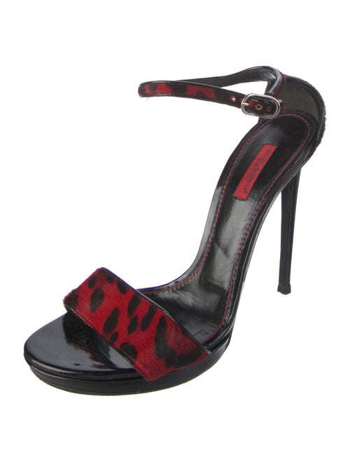 Dolce & Gabbana Ponyhair Printed Sandals