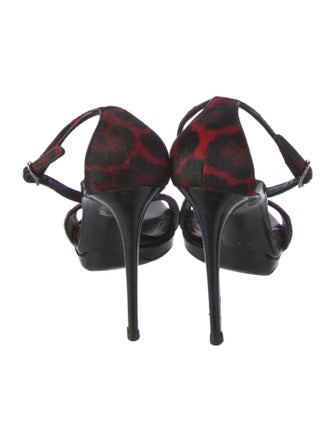 Dolce & Gabbana Ponyhair Printed Sandals