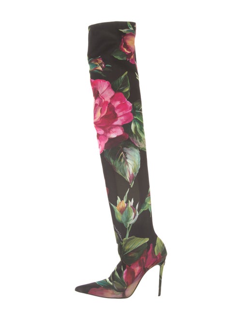 Dolce & Gabbana Floral Print Sock Boots