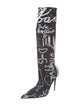 Dolce & Gabbana Satin Printed Sock Boots