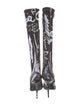 Dolce & Gabbana Satin Printed Sock Boots
