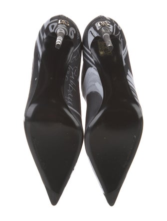 Dolce & Gabbana Satin Printed Sock Boots