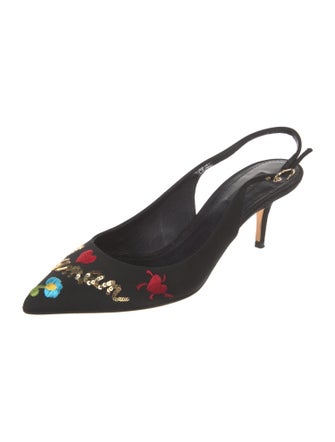 Dolce & Gabbana Sequin Embellishments Slingback Pumps