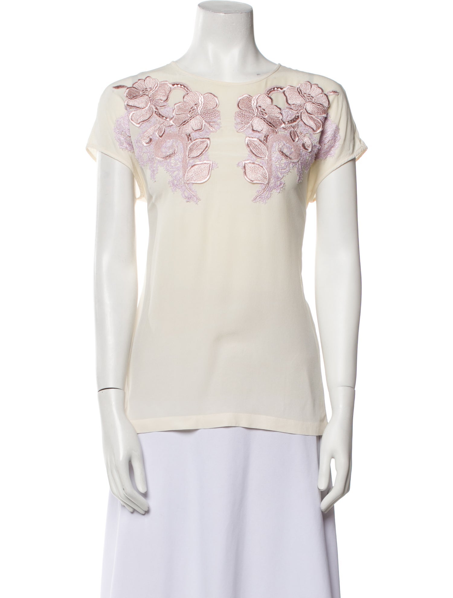 Dolce & Gabbana Silk Crew Neck Top
