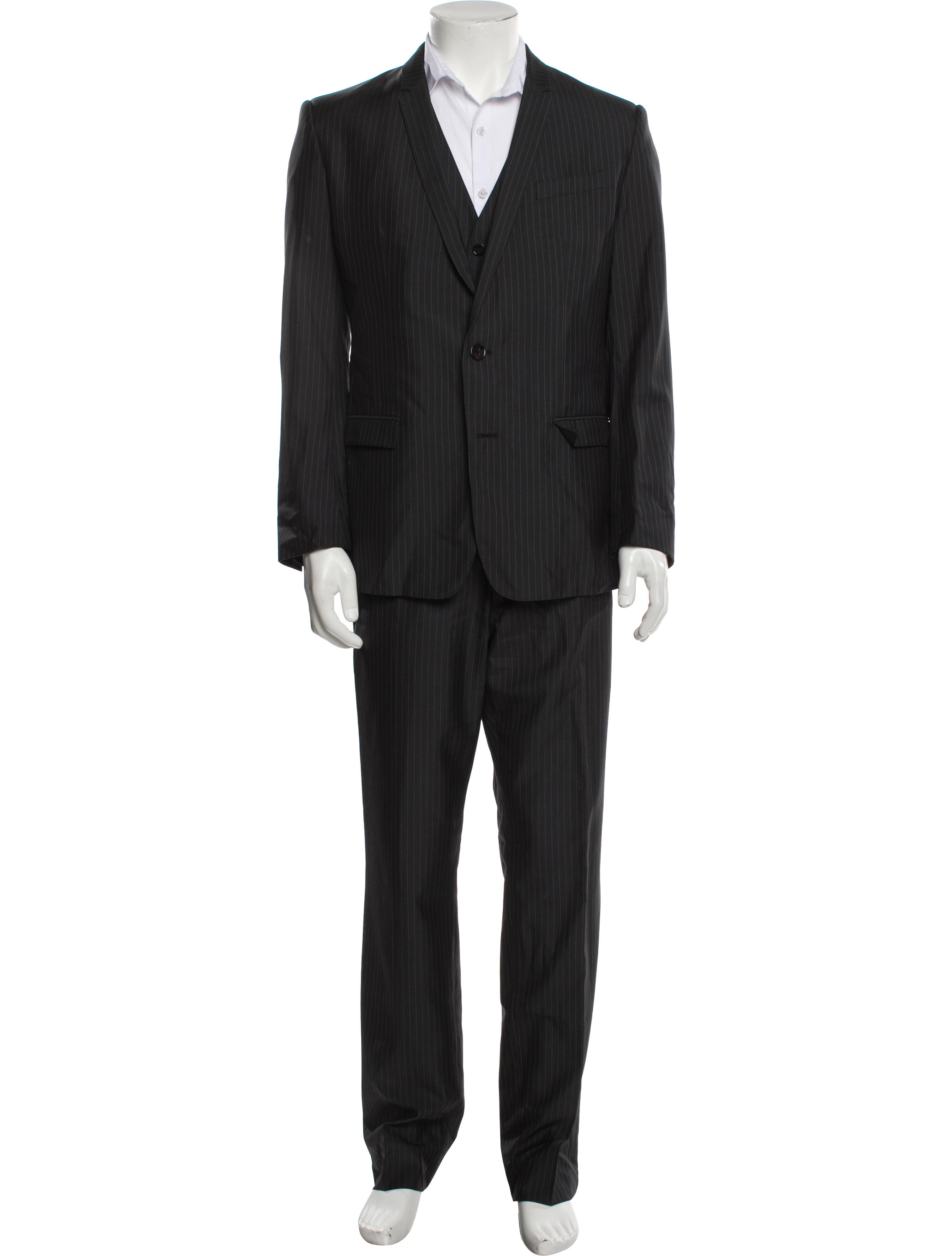 Dolce & Gabbana Virgin Wool Striped Three-Piece Suit