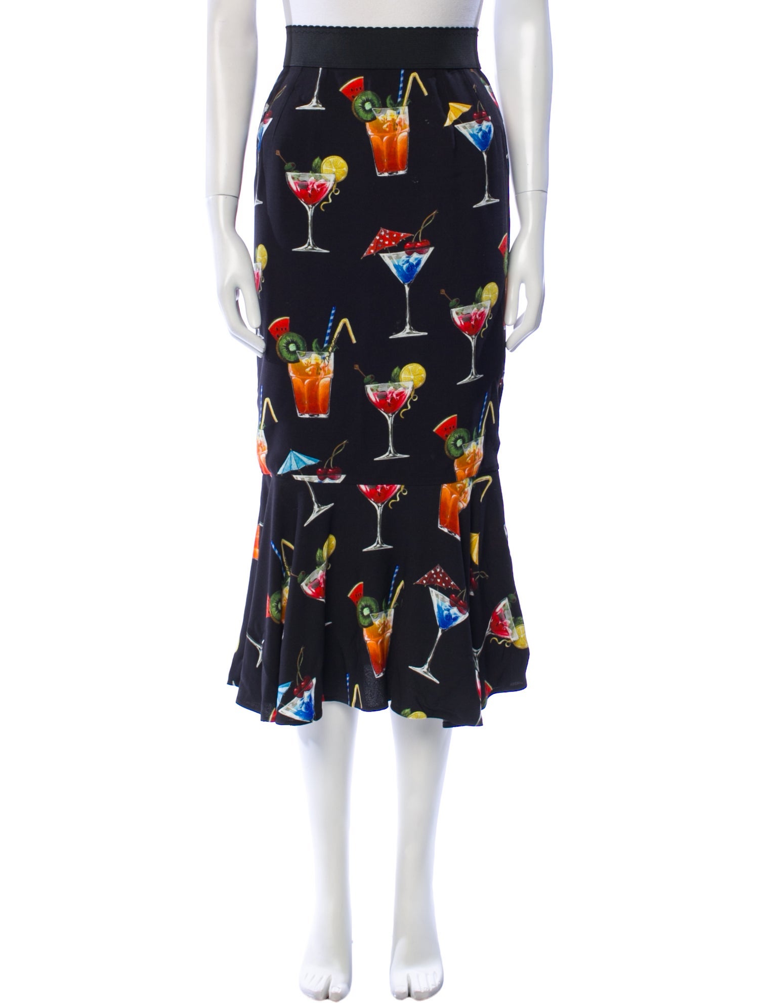 Dolce & Gabbana Printed Midi Length Skirt