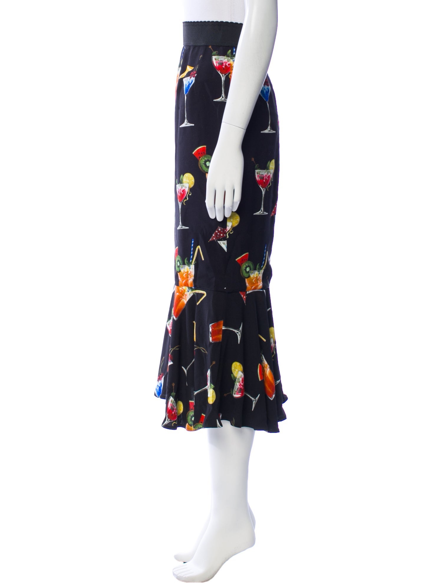 Dolce & Gabbana Printed Midi Length Skirt
