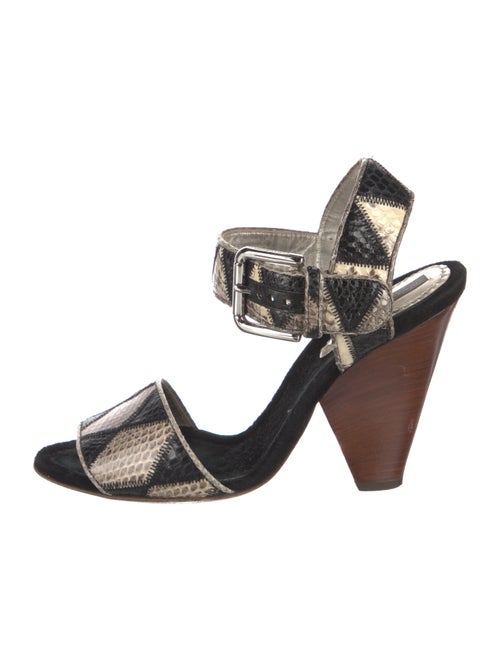 Dolce & Gabbana Snakeskin Animal Print Sandals