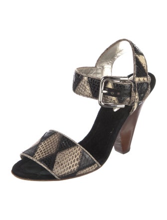 Dolce & Gabbana Snakeskin Animal Print Sandals