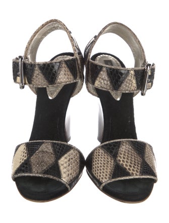 Dolce & Gabbana Snakeskin Animal Print Sandals