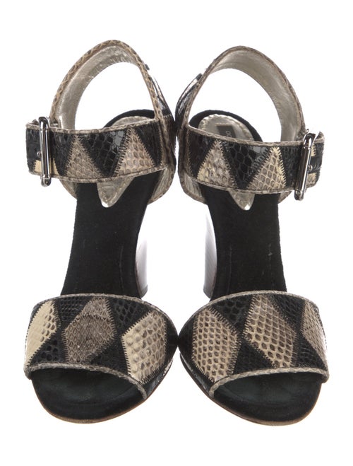 Dolce & Gabbana Snakeskin Animal Print Sandals