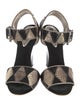 Dolce & Gabbana Snakeskin Animal Print Sandals