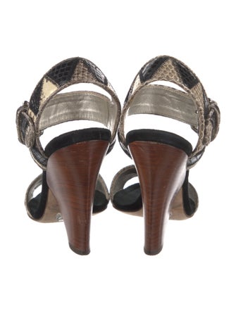 Dolce & Gabbana Snakeskin Animal Print Sandals