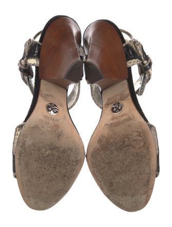 Dolce & Gabbana Snakeskin Animal Print Sandals