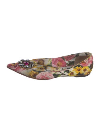 Dolce & Gabbana Canvas Floral Print Flats