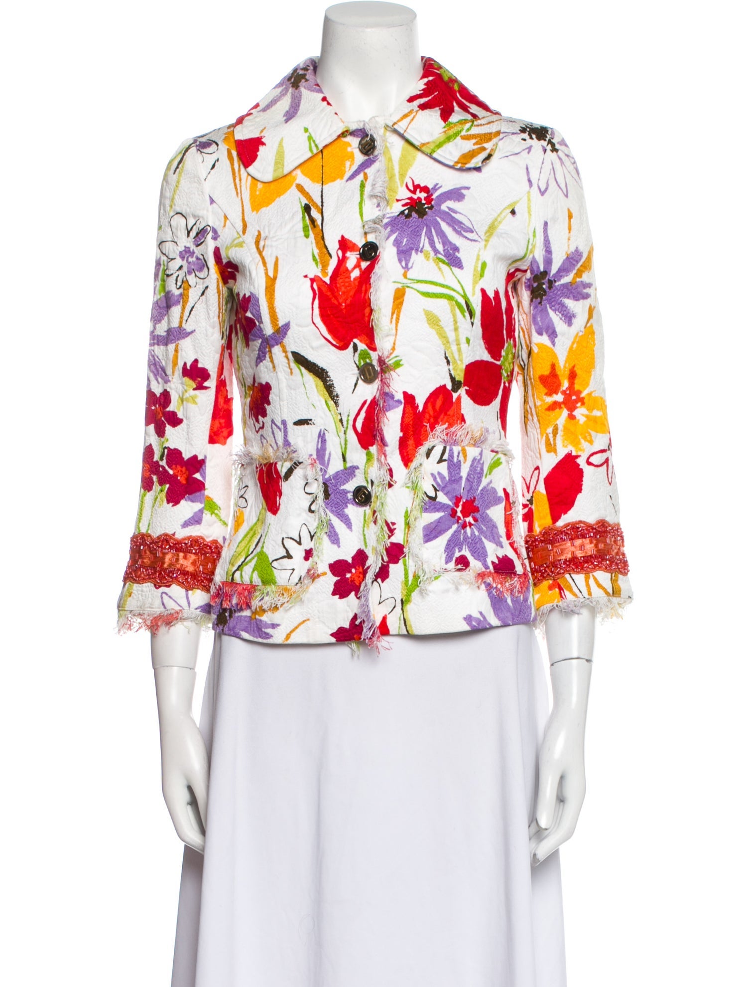 Dolce & Gabbana Floral Print Evening Jacket w/ Tags