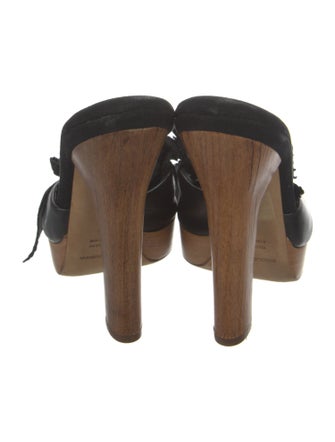 Dolce & Gabbana Leather Colorblock Pattern Slingback Sandals