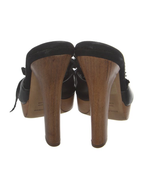 Dolce & Gabbana Leather Colorblock Pattern Slingback Sandals