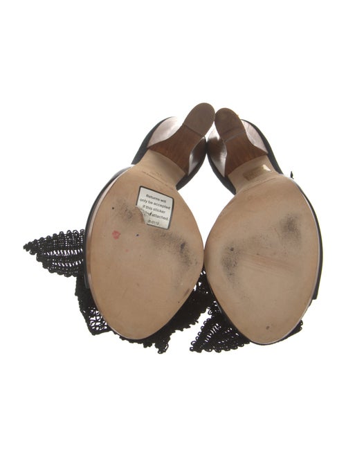 Dolce & Gabbana Leather Colorblock Pattern Slingback Sandals