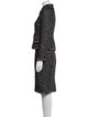 Dolce & Gabbana Tweed Pattern Mesh Accents Skirt Suit