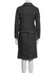 Dolce & Gabbana Tweed Pattern Mesh Accents Skirt Suit