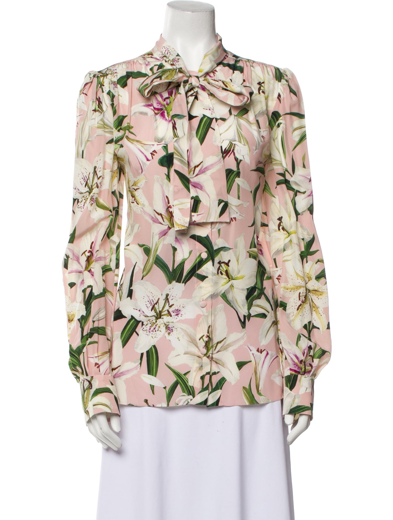 Dolce & Gabbana Silk Floral Print Blouse w/ Tags