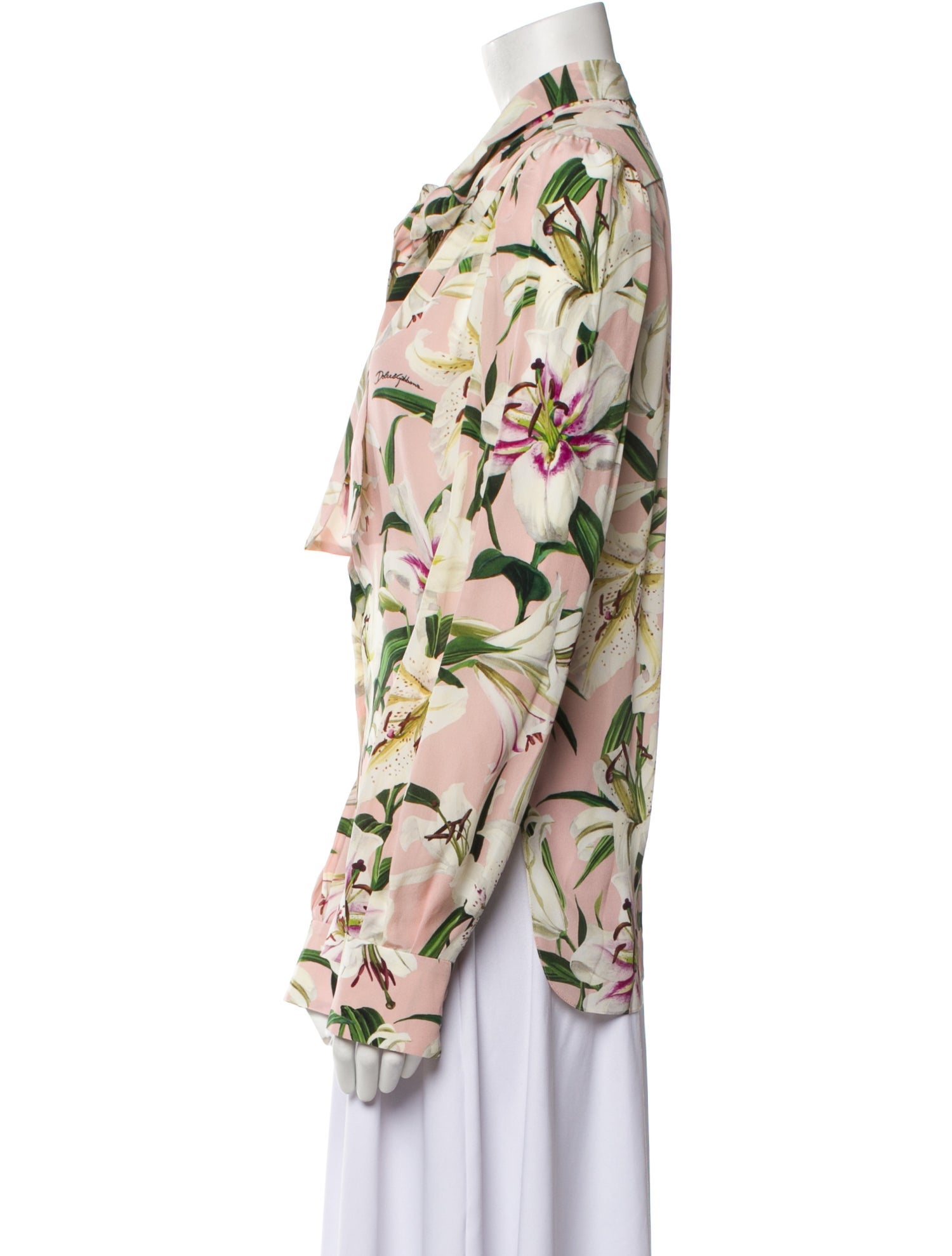 Dolce & Gabbana Silk Floral Print Blouse w/ Tags