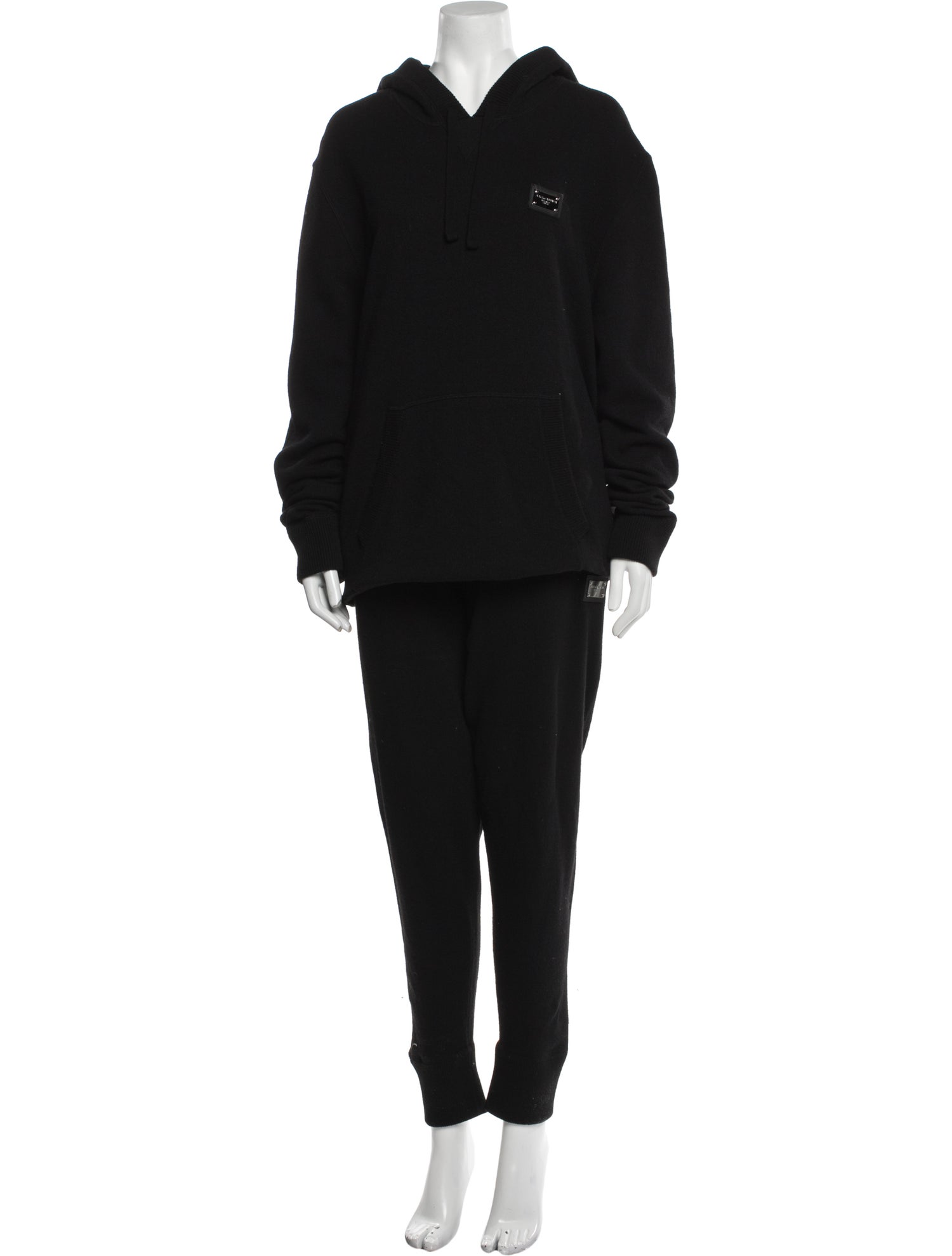 Dolce & Gabbana Leather Trim Embellishment Pant Set