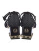 Dolce & Gabbana Straw Studded Accents Sandals