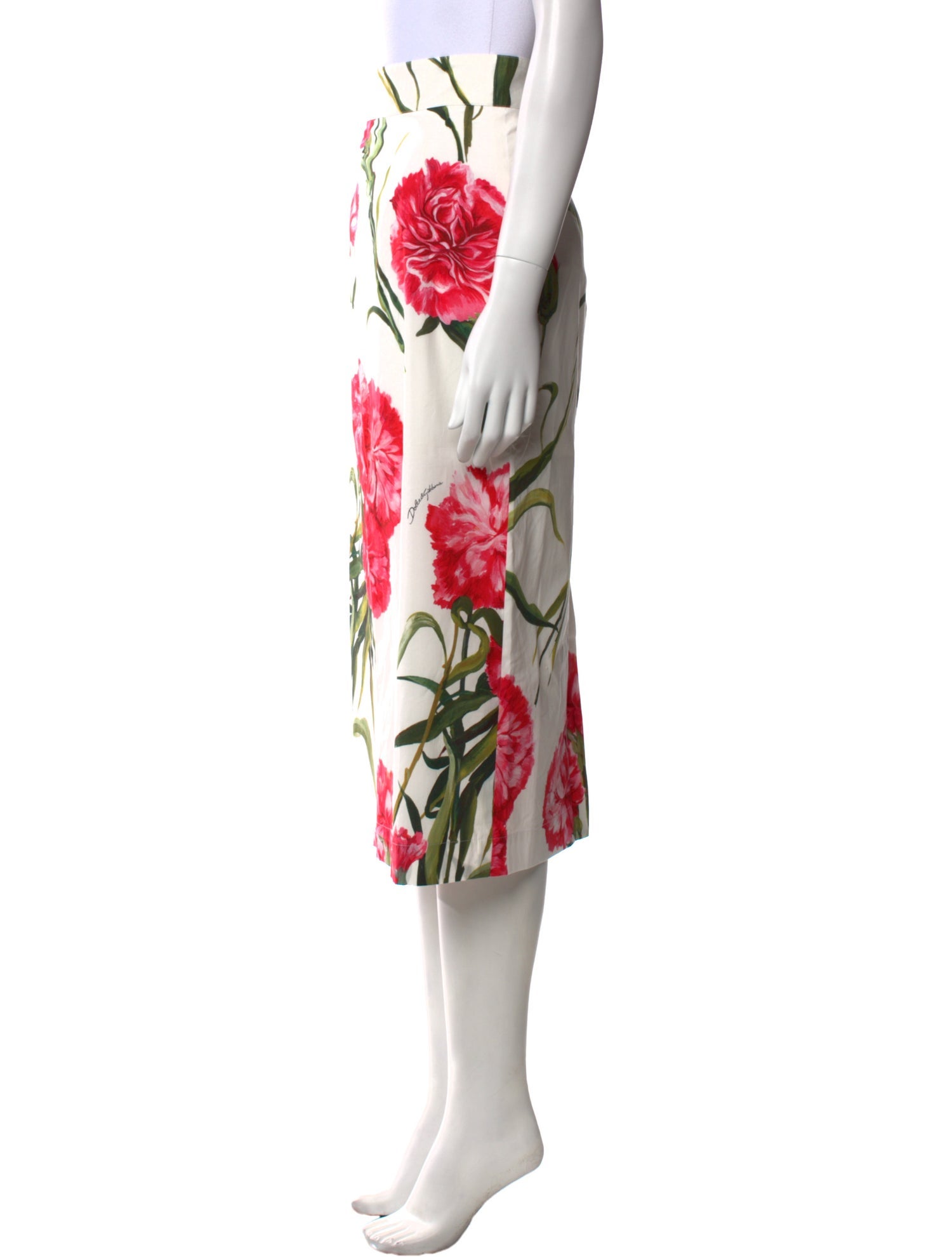 Dolce & Gabbana Floral Print Midi Length Skirt