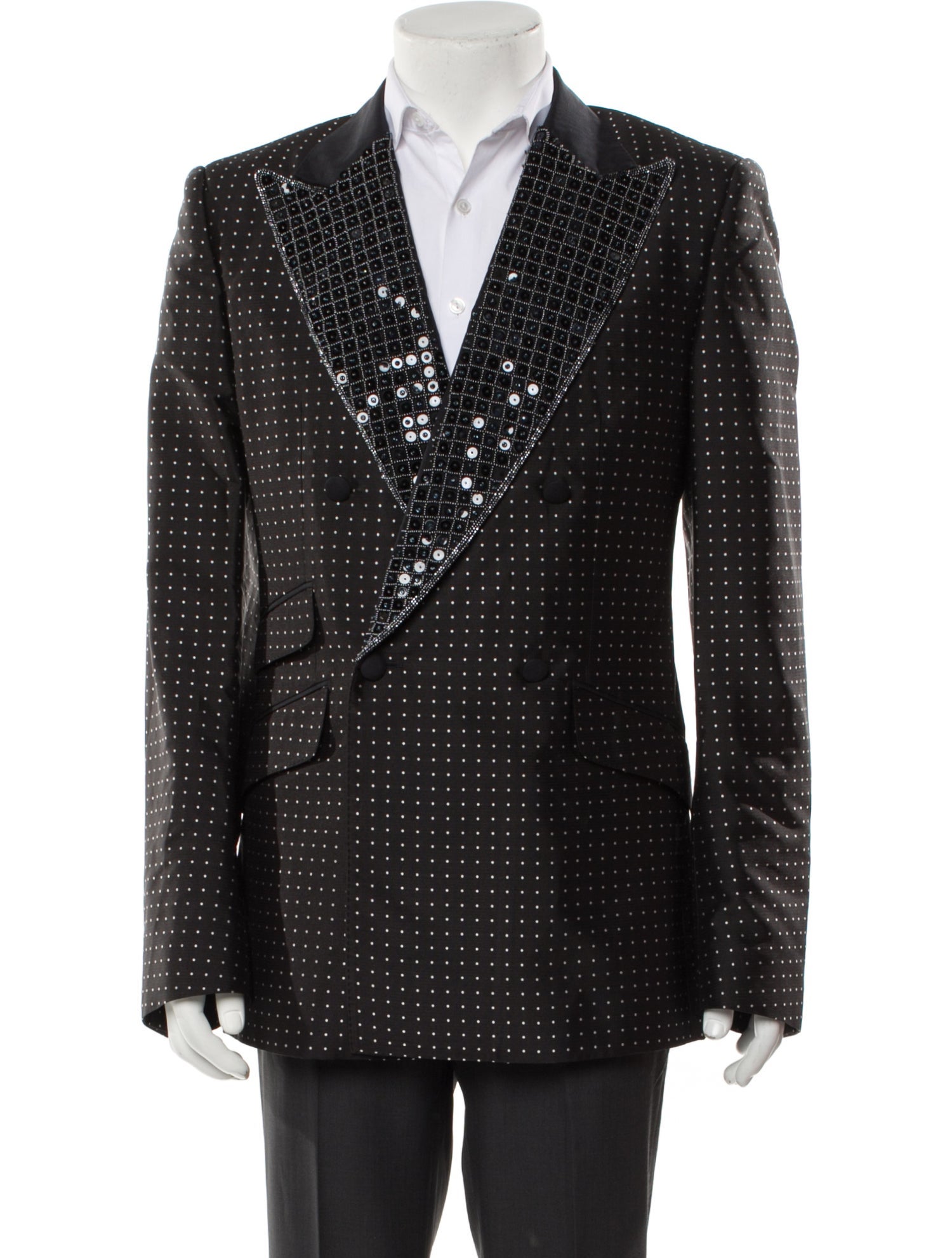 Dolce & Gabbana Polka Dot Print Moto Jacket