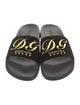 Dolce & Gabbana Velvet Printed Slides